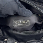 Chanel Paris Biarritz PM Leather Canvas Tote Silver — view 4