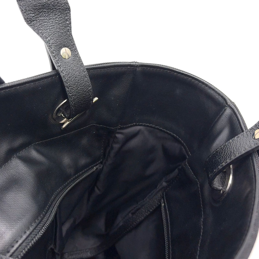 Chanel Paris Biarritz PM Leather Canvas Tote Silver — view 9