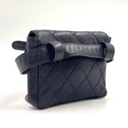 Chanel Quilted Turnlock Waist Pouch Belt Bag Unknown Lambskin Black Gold — view 2
