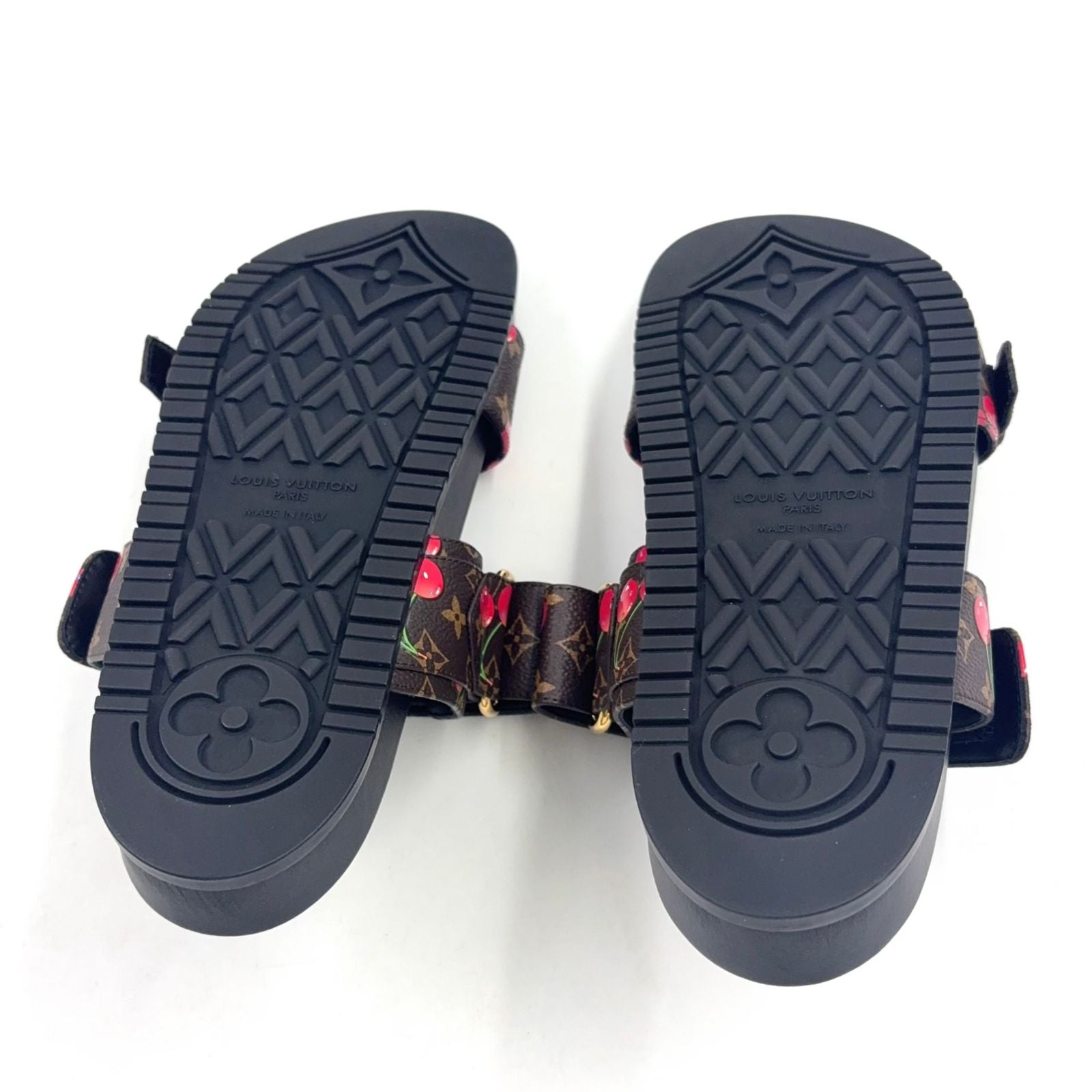 Louis Vuitton LV TM Bondia Line Mules Leather Rubber Brown Black Red Sandals — view 7