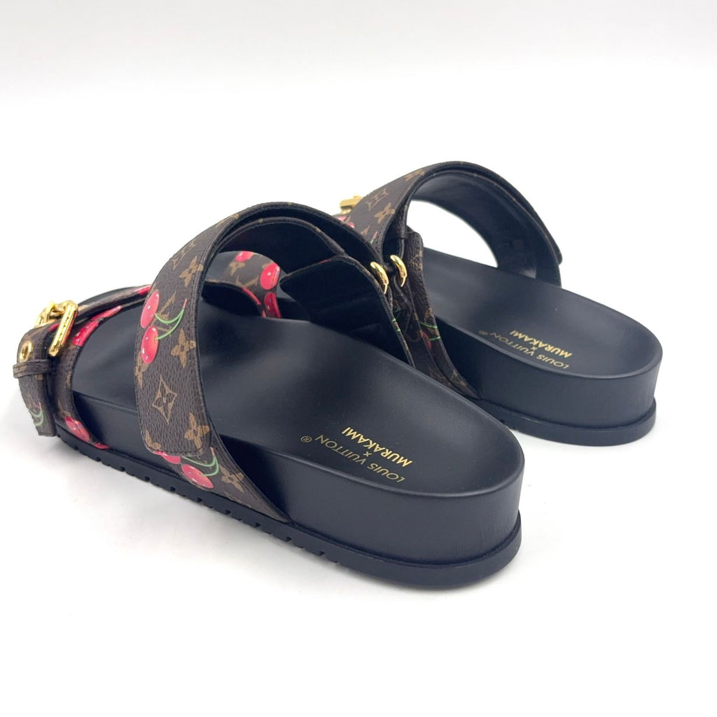 Louis Vuitton LV TM Bondia Line Mules Leather Rubber Brown Black Red Sandals — view 6