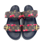 Louis Vuitton LV TM Bondia Line Mules Leather Rubber Brown Black Red Sandals — view 3