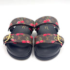 Louis Vuitton LV TM Bondia Line Mules Leather Rubber Brown Black Red Sandals — view 2