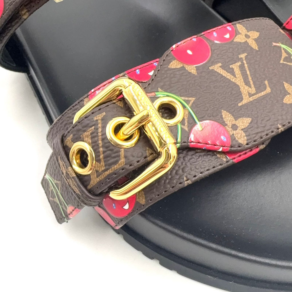 Louis Vuitton LV TM Bondia Line Mules Leather Rubber Brown Black Red Sandals — view 8