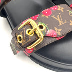 Louis Vuitton LV TM Bondia Line Mules Leather Rubber Brown Black Red Sandals — view 8