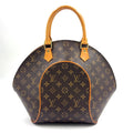 Louis Vuitton Ellipse MM Monogram Leather Brown Handbag Gold