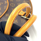 Louis Vuitton Ellipse MM Monogram Leather Brown Handbag Gold — view 5