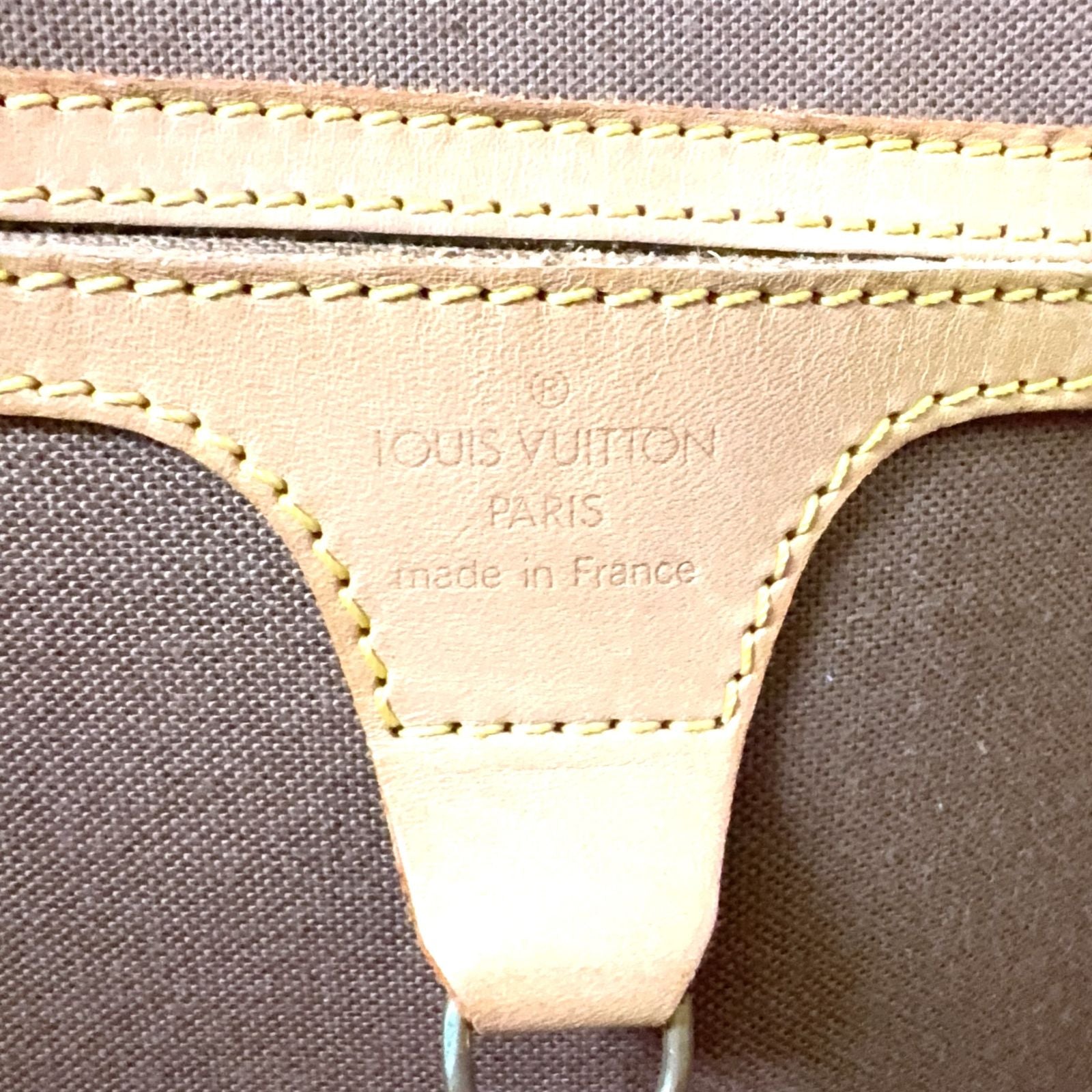 Louis Vuitton Ellipse MM Monogram Leather Brown Handbag Gold — view 4