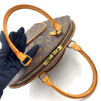 Louis Vuitton Ellipse MM Monogram Leather Brown Handbag Gold — view 8