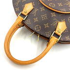 Louis Vuitton Ellipse MM Monogram Leather Brown Handbag Gold — view 7