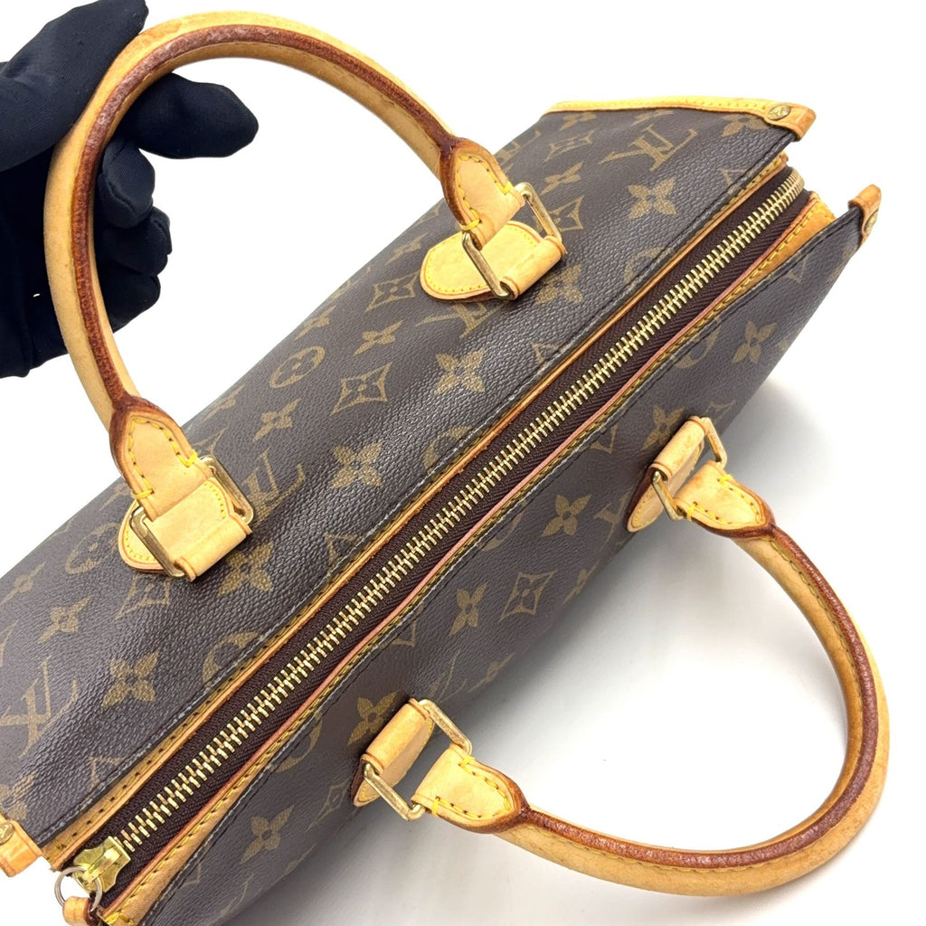 Louis Vuitton Popincourt Monogram Leather Brown Light Handbag Gold — view 9