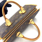 Louis Vuitton Popincourt Monogram Leather Brown Light Handbag Gold — view 9