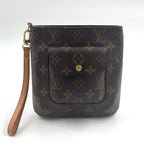 Louis Vuitton Partition Monogram Leather Brown Light Pouch Gold