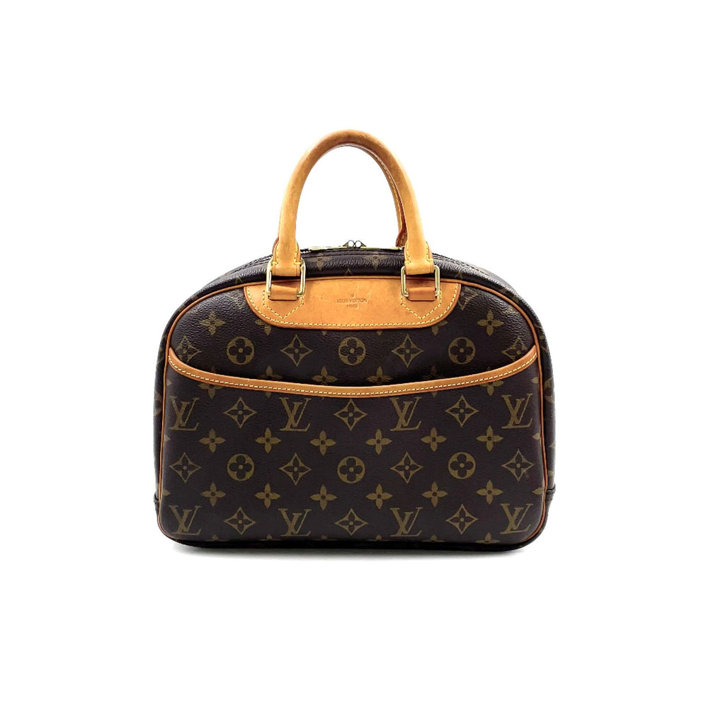 Louis Vuitton Monogram Leather Brown Light Handbag Gold