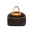Louis Vuitton Monogram Leather Brown Light Handbag Gold