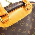 Louis Vuitton Monogram Leather Brown Light Handbag Gold — view 7