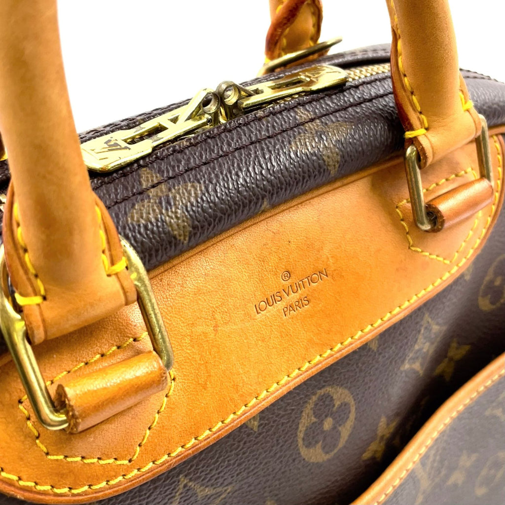 Louis Vuitton Monogram Leather Brown Light Handbag Gold — view 6