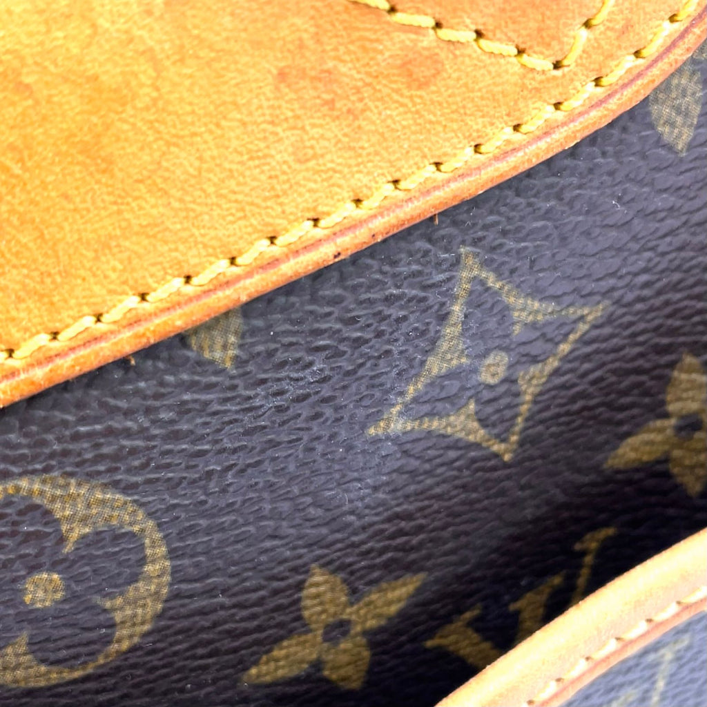 Louis Vuitton Monogram Leather Brown Light Handbag Gold — view 8