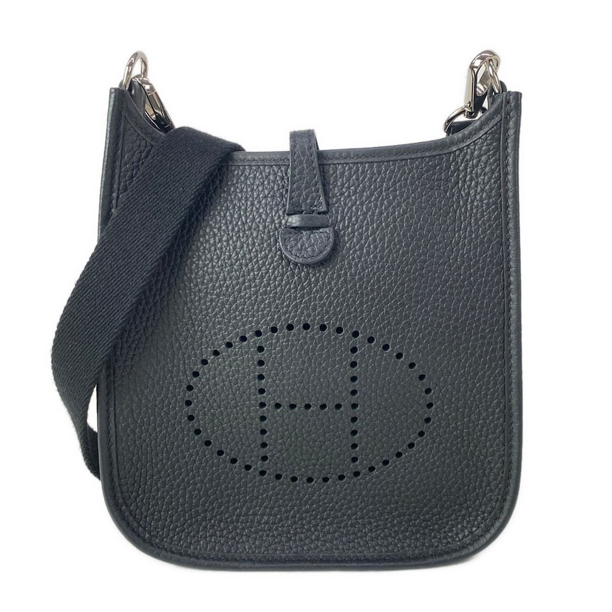 Hermes Shoulder Bag Evelyne TPM Amazon Black Silver
