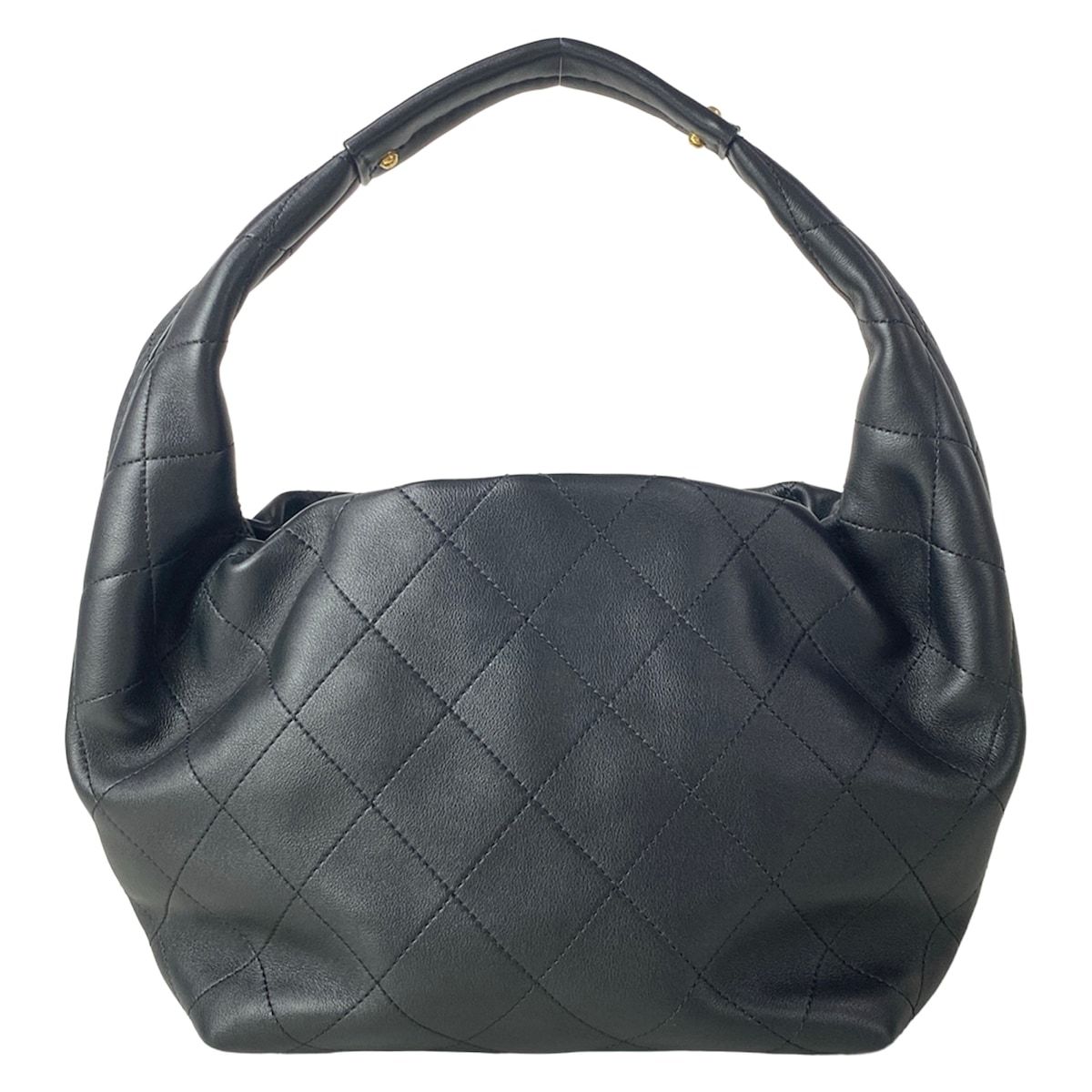 Chanel Shoulder Bag Hobo Black Gold Metal — view 3