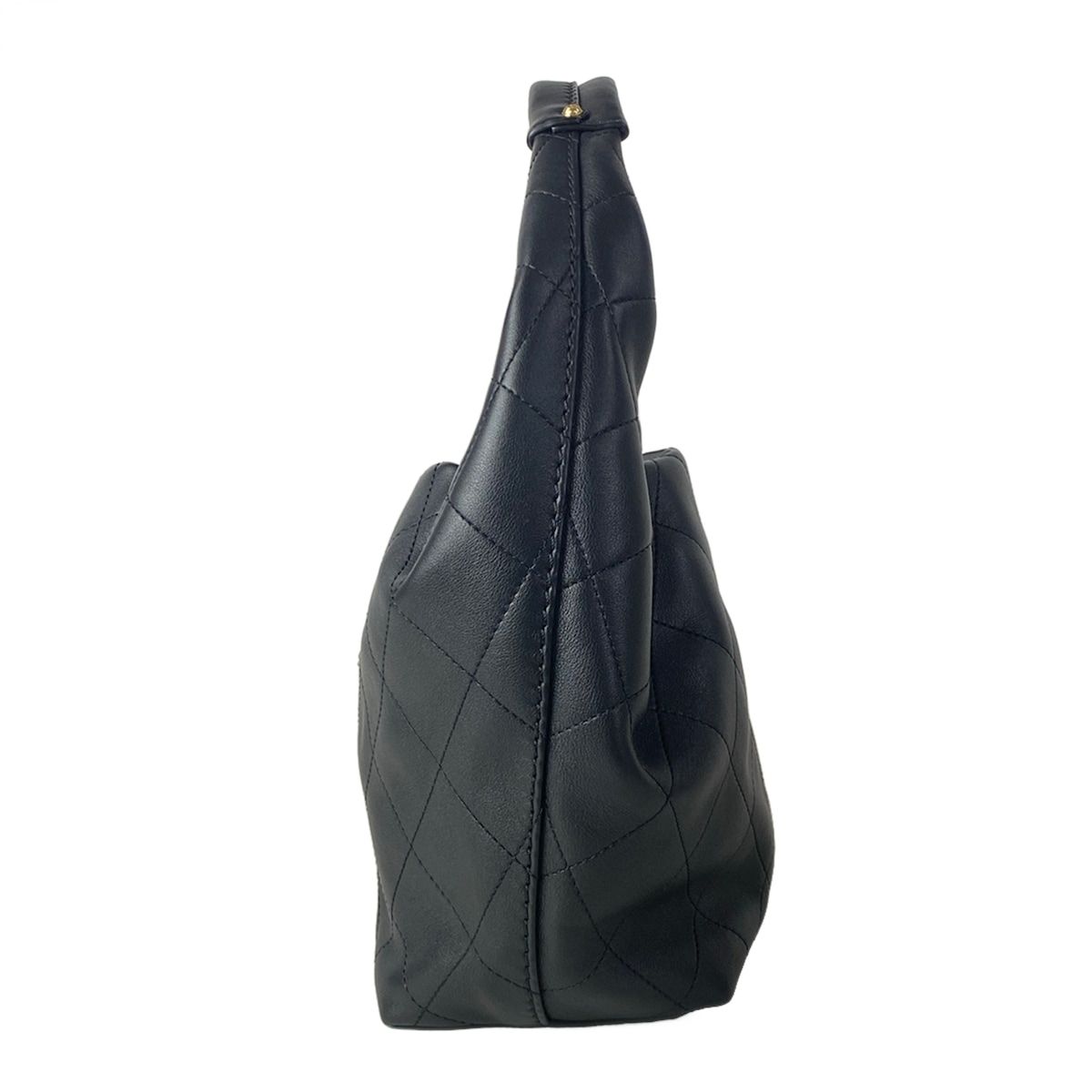 Chanel Shoulder Bag Hobo Black Gold Metal — view 4