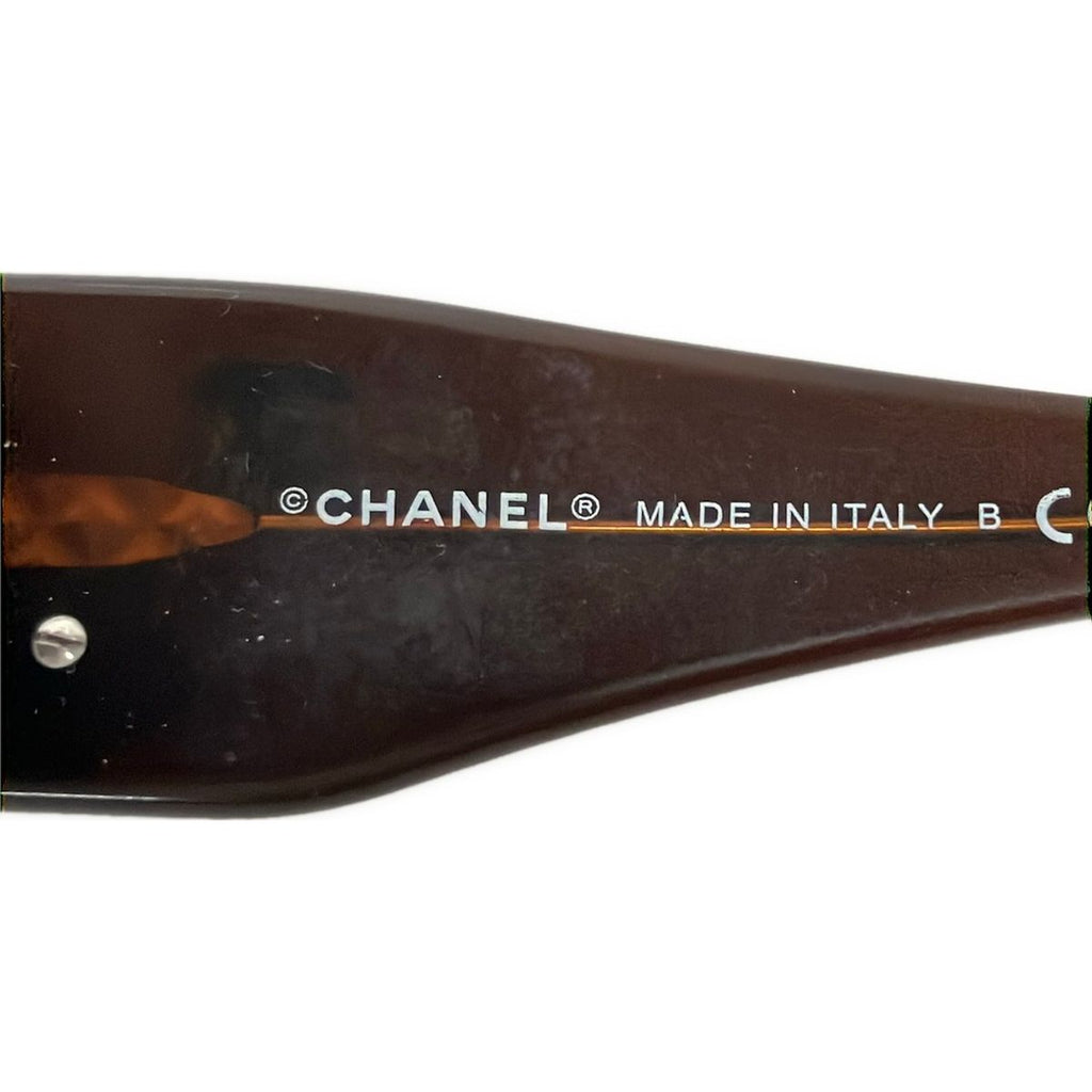 Chanel Sunglasses Dark Brown Black Camellia CC Logo Eyewear — view 5