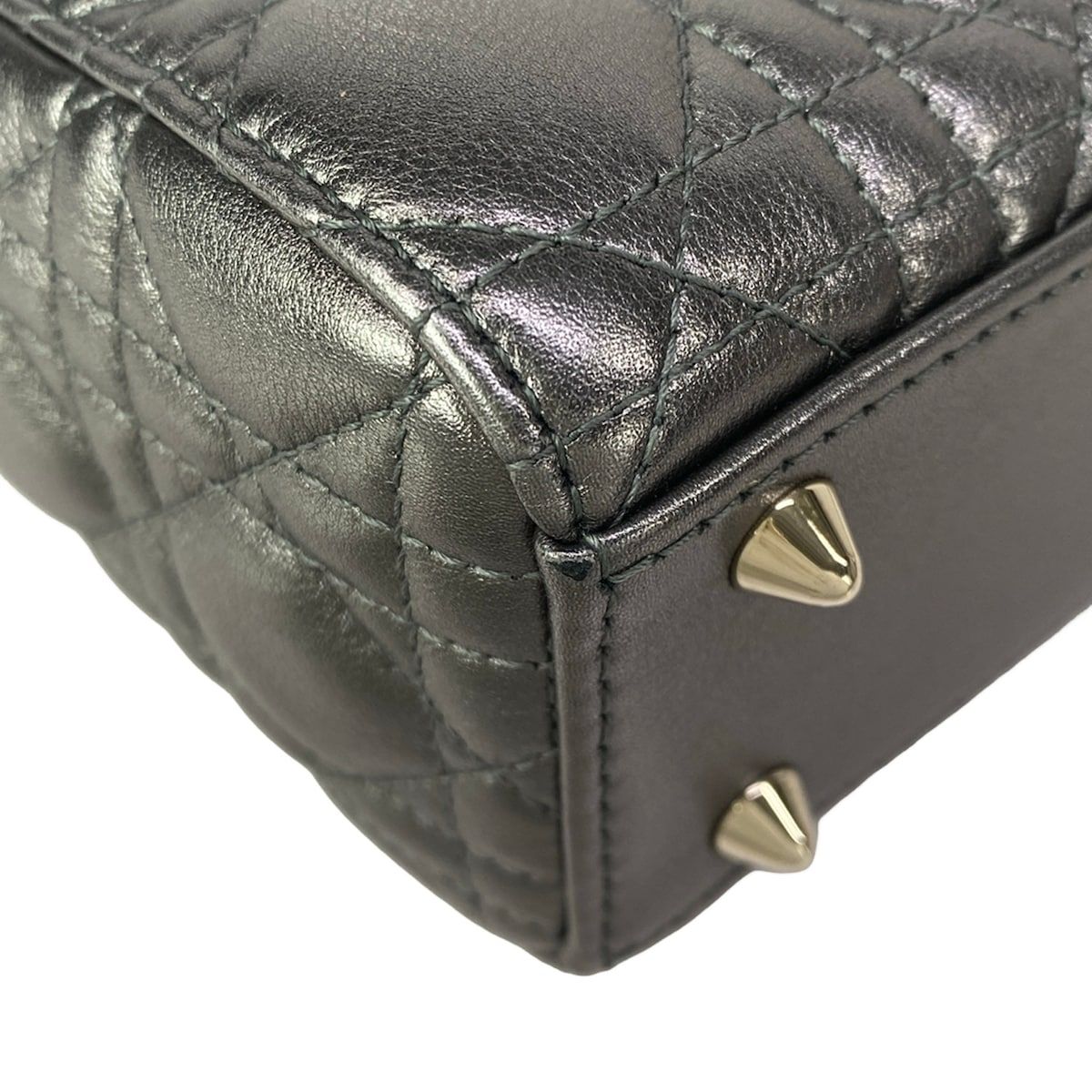 Dior Handbag Lady MY Abcdior Bag Small Metallic Gray — view 8