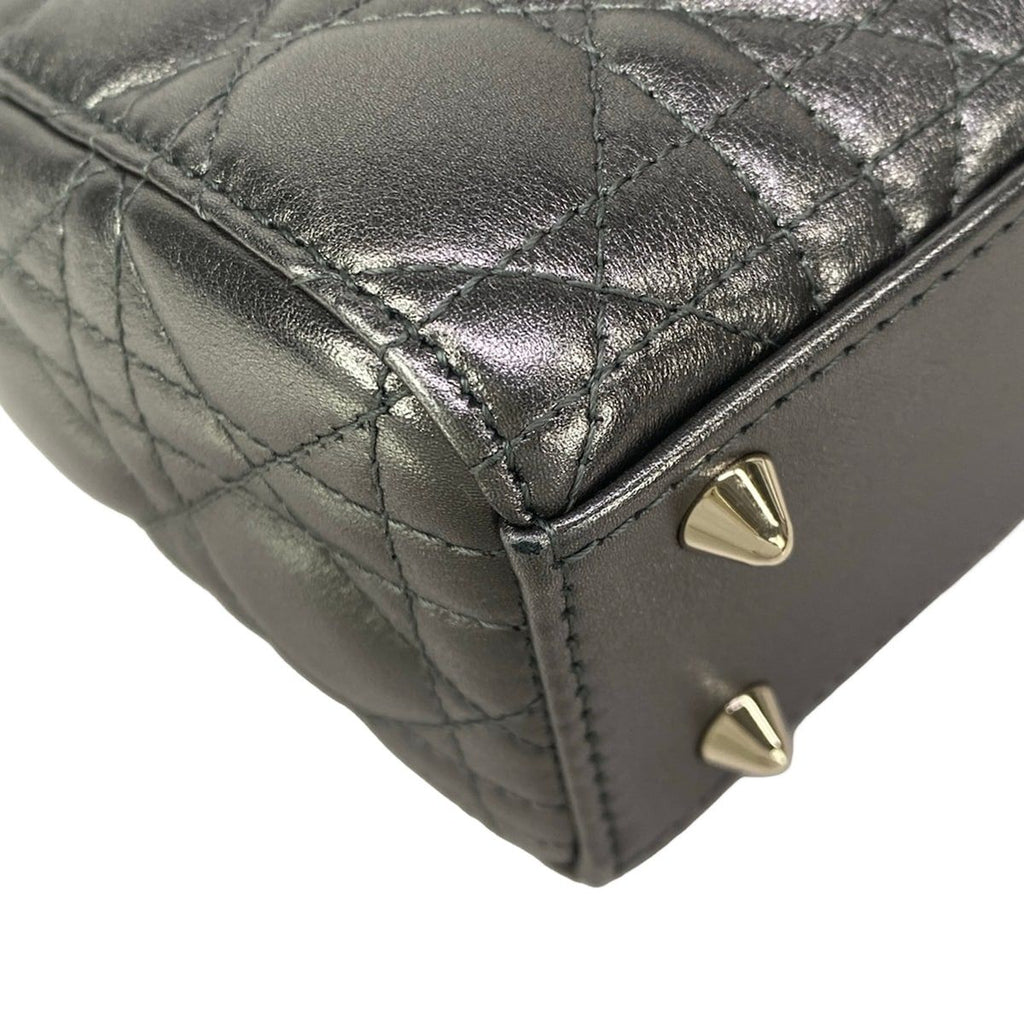 Dior Handbag Lady MY Abcdior Bag Small Metallic Gray — view 6