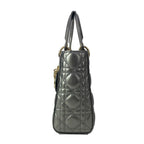 Dior Handbag Lady MY Abcdior Bag Small Metallic Gray — view 4