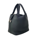 Hermes Handbag Picotin Lock PM Black Silver