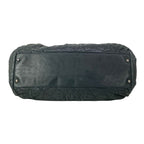 Chanel Shoulder Bag Quilted Dark Gray Vintage Silver Chain Leather — view 5