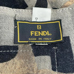 Fendi Shawl Gray Beige Black Multi Wool Scarf — view 2