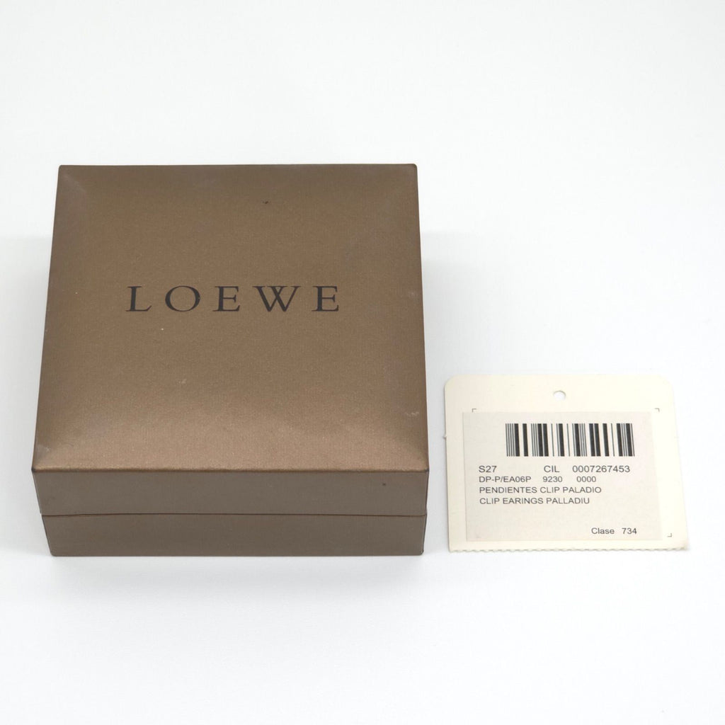 Loewe Anagram Earrings Palladium Plated Metal Clip on Box — view 7