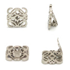Loewe Anagram Earrings Palladium Plated Metal Clip on Box — view 4