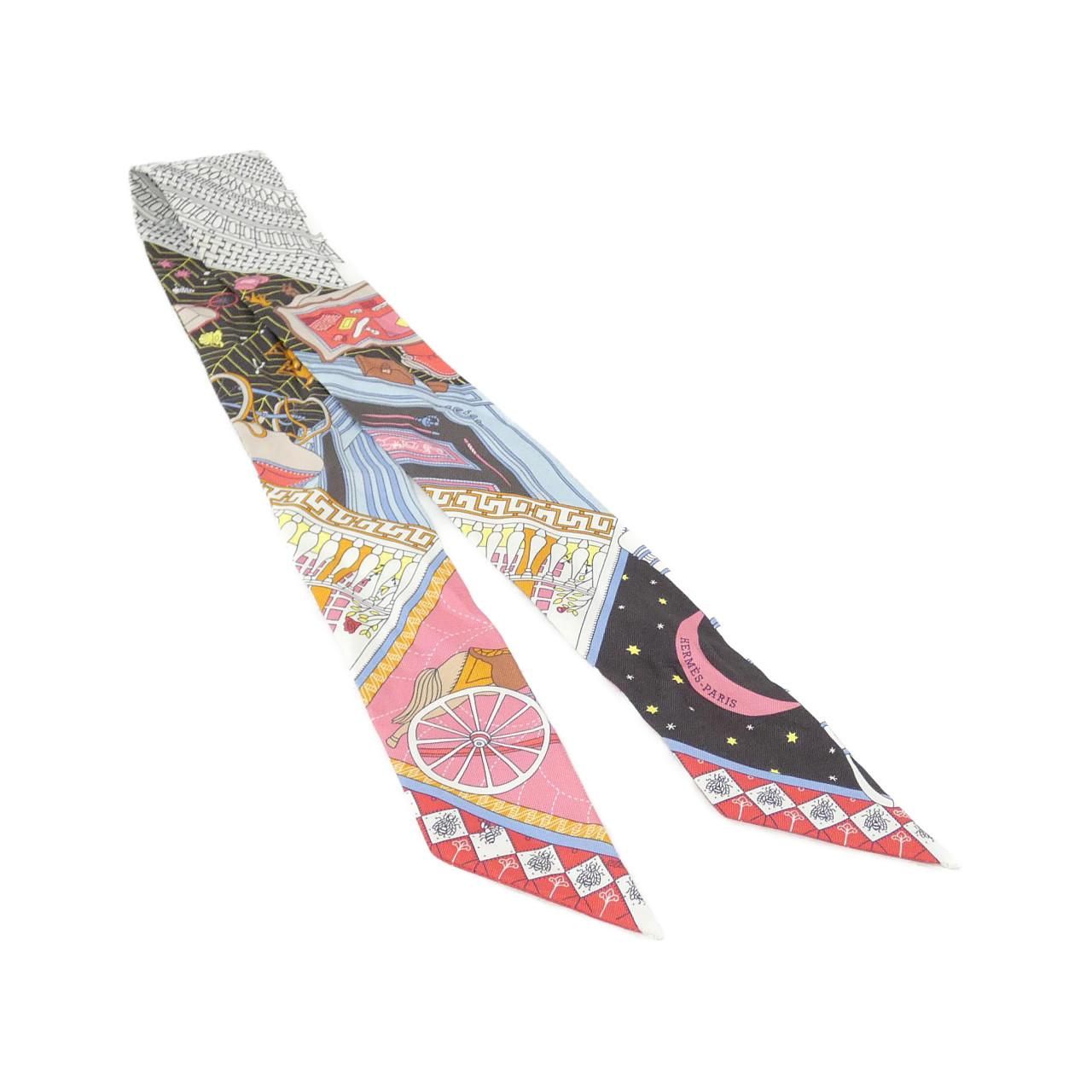 Hermes Objets de Curiosite Twilly Scarf