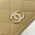 Chanel Card Case Card Holders Beige — view 4
