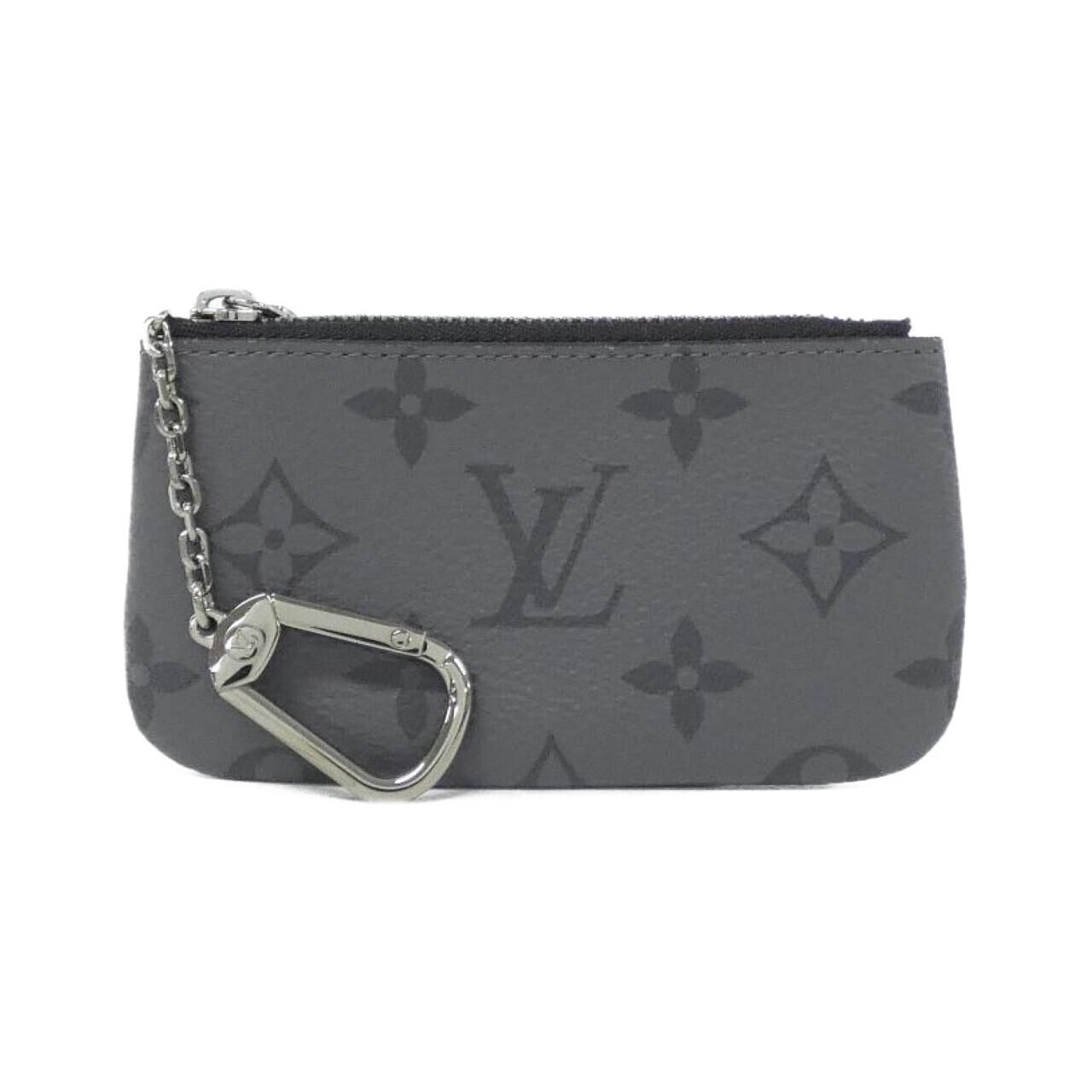 Louis Vuitton Monogram Eclipse Reverse Card Key Case Pochette Cles Coin &
