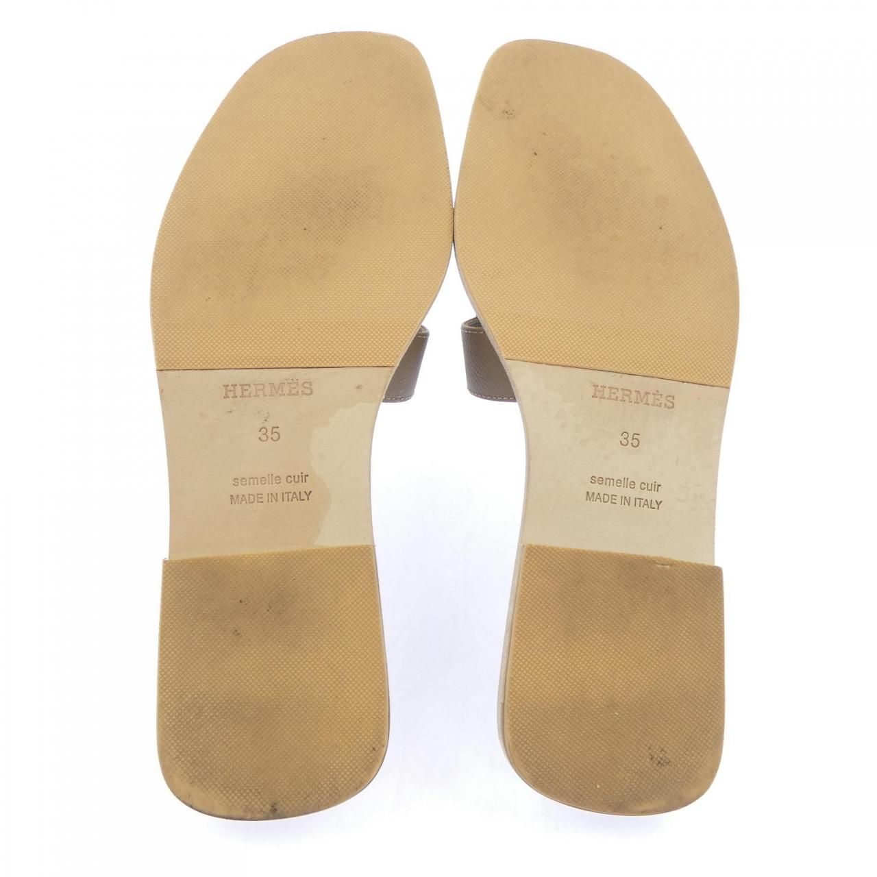 Hermes Oran Sandals Beige — view 4