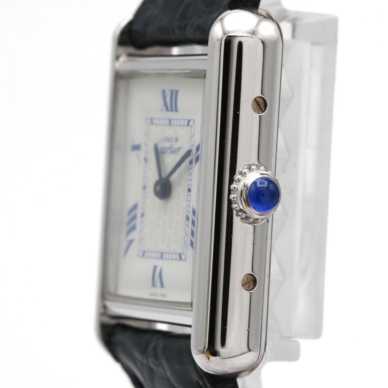Cartier Must Tank SM Silver Quartz Watch — view 3
