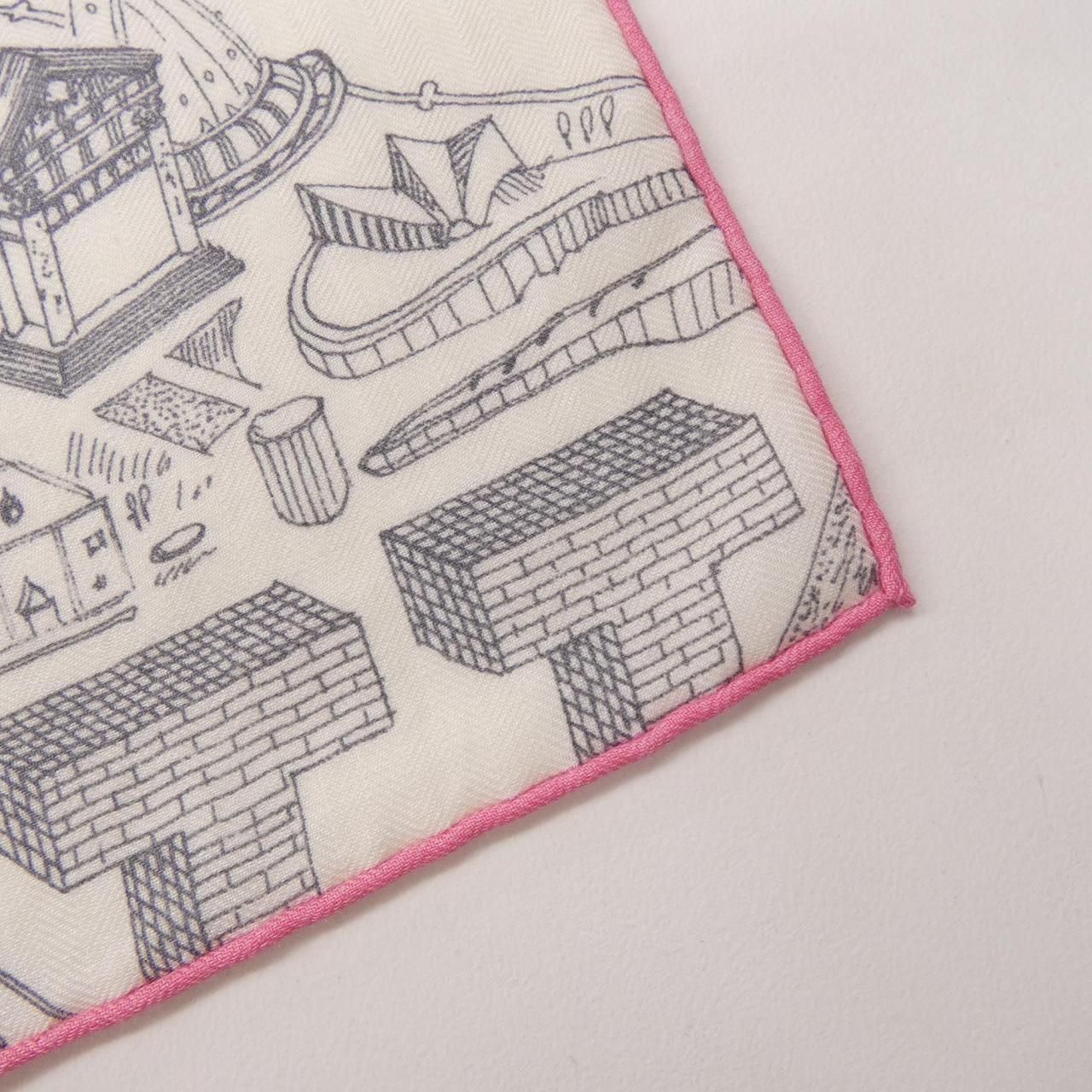 Hermes la Nouvelle Cite Cavaliere Carre Shawl Scarf — view 2