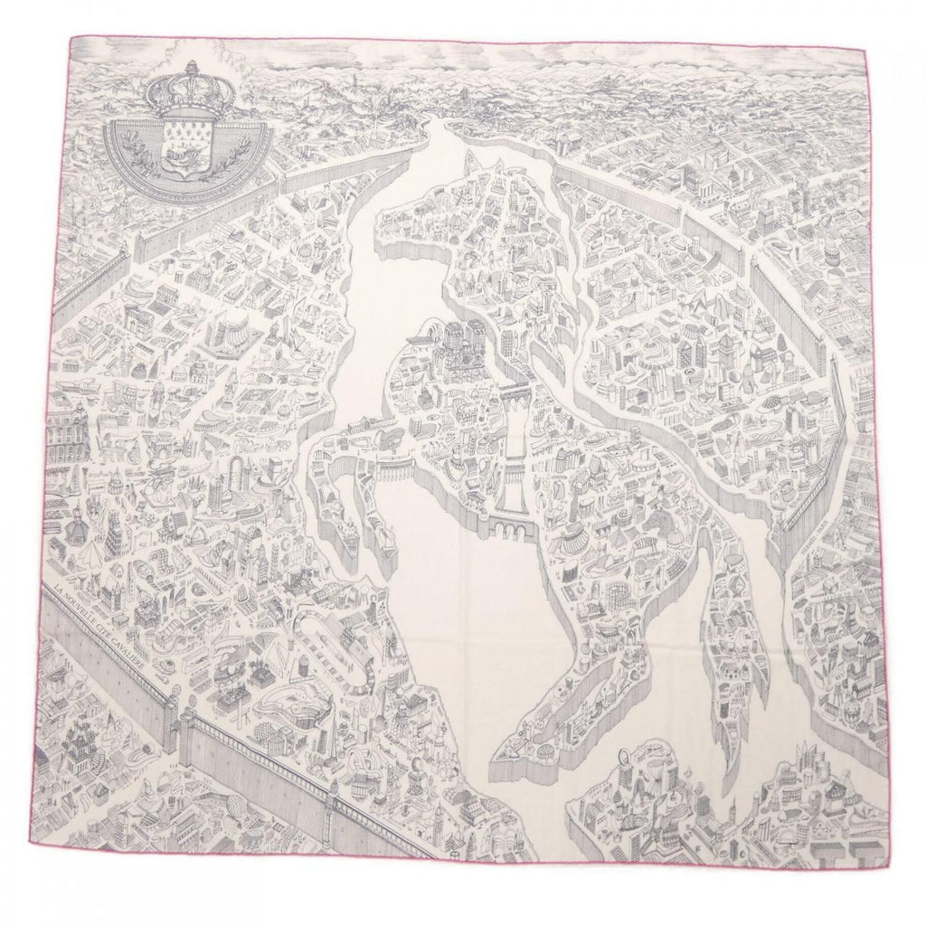 Hermes la Nouvelle Cite Cavaliere Carre Shawl Scarf