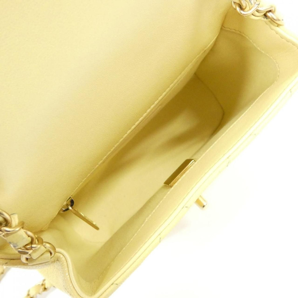 Chanel Shoulder Bag Yellow — view 8