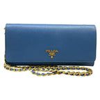 Prada Wallet Blue Chain Shoulder