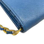 Prada Wallet Blue Chain Shoulder — view 8