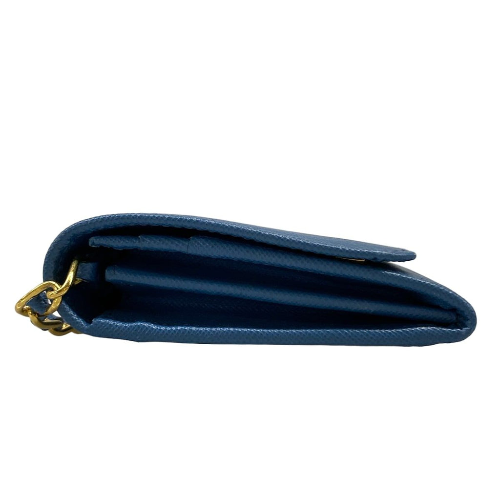 Prada Wallet Blue Chain Shoulder — view 9