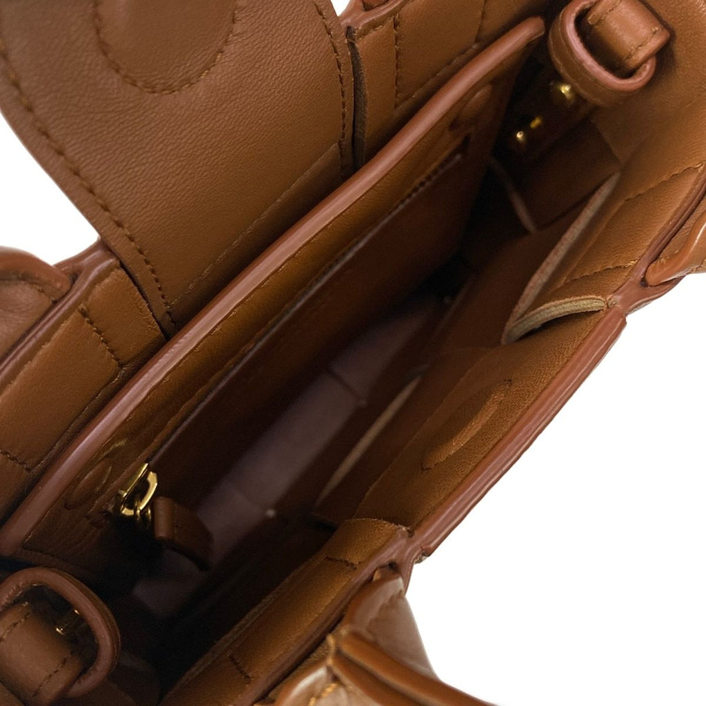 Bottega Veneta Tote Mini Cassette Brown Lambskin — view 7