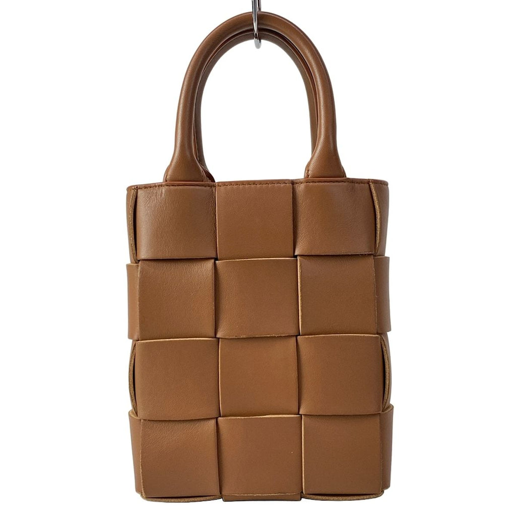 Bottega Veneta Tote Mini Cassette Brown Lambskin — view 3