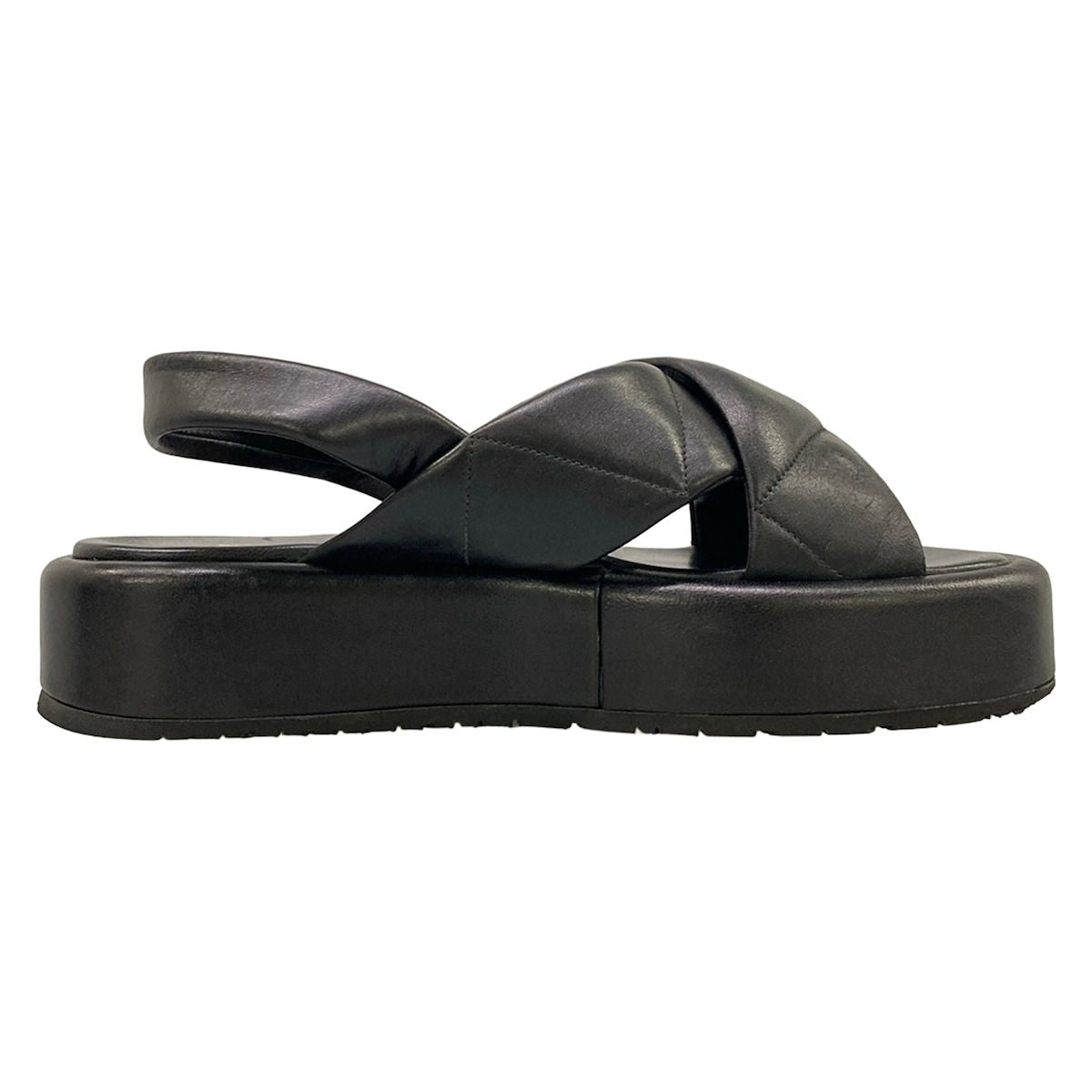 Prada Sandals 36 Black Quilt Leather — view 2