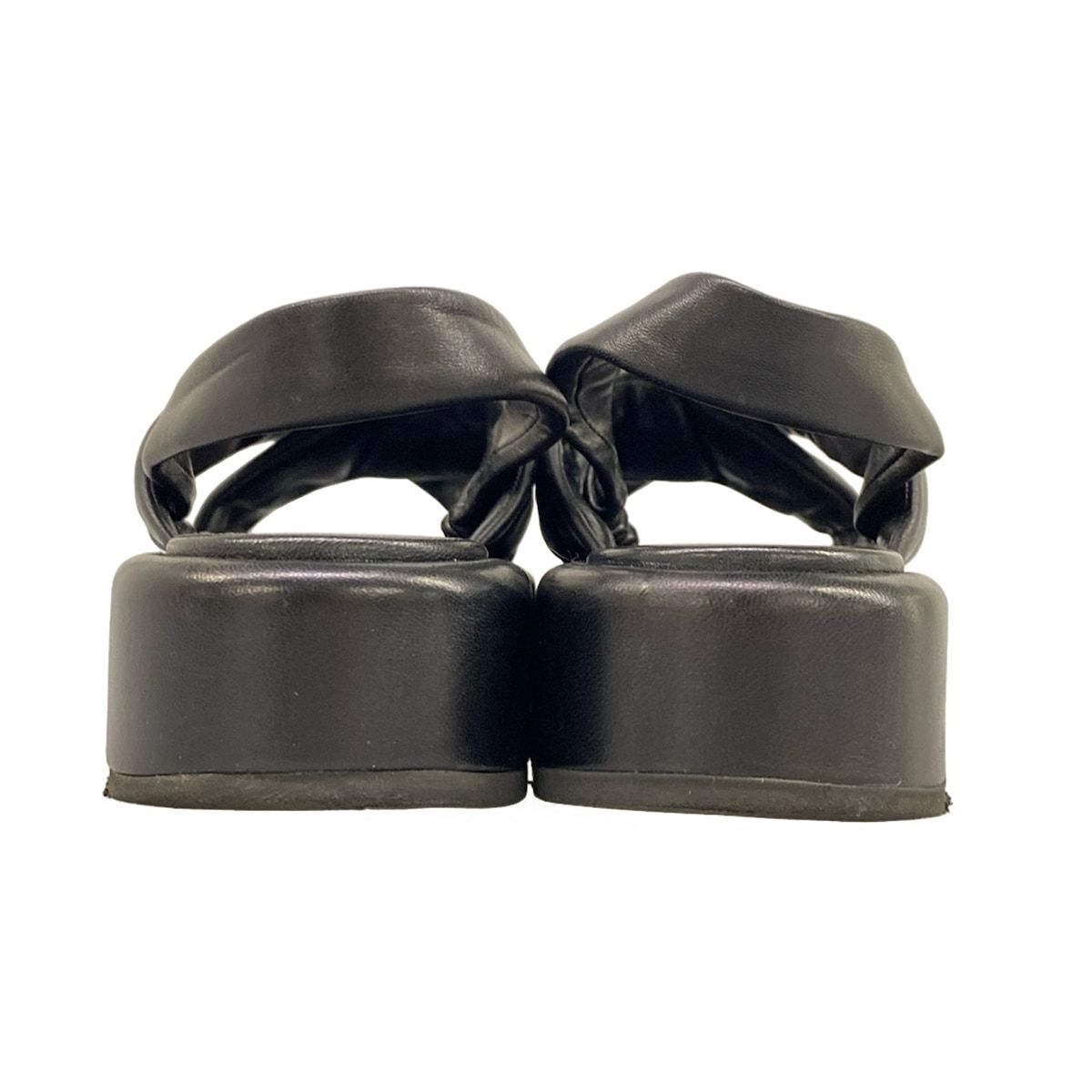Prada Sandals 36 Black Quilt Leather — view 6