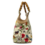 Gucci Handbag Flora Bamboo White Multi Leather — view 4